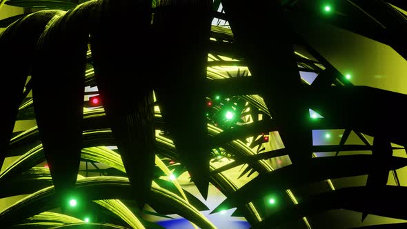 Mystical fantasy wild neon jungle. Abstract animated motion background.