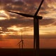 Wind Machines Built at Ecofriendly Station Rotate at Sunset - VideoHive Item for Sale