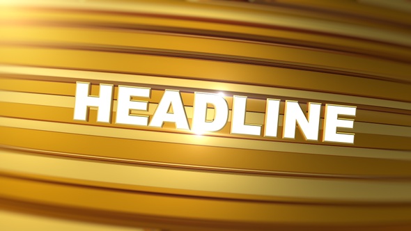 Broadcast Headline News Transition Golden V5 alt