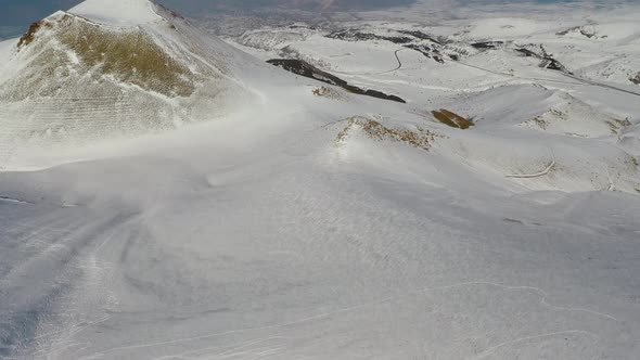 Snow Mountains Aerial Snowboarding and Skiing alt