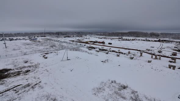 Timelapse of Pillars for Power Transmission Lines Building alt