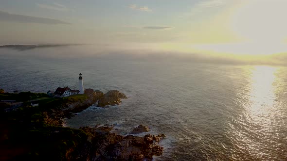 Drone Video of Portland Head Light in Maine alt