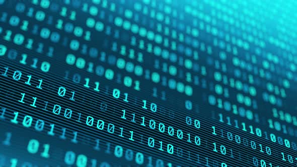 Information technology digital binary code background seamless loop 4k alt