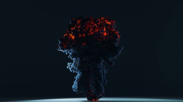 Atomic Explosion Of Cubes