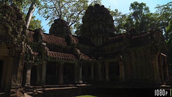 Exterior of Ta Prohm Temple, Part of the Angkor Wat Complex in Seam Reap, Cambodia alt