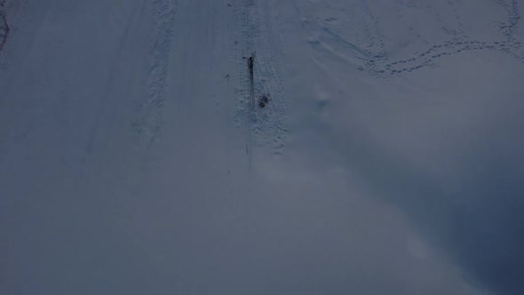 A Snow Gun at the Ski Resort in Russia