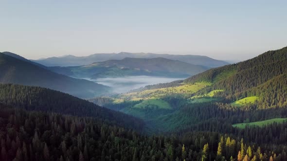 Mountain Peaks and Morning Sky with Smooth Moving Clouds alt