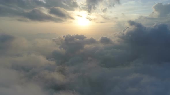 Aerial View Above the Clouds