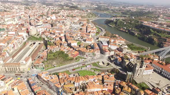 Flying Over City of Porto alt