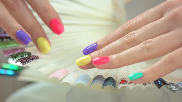 Female Hands with Perfect Summer Manicure alt