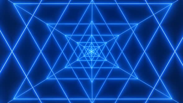 Amazing Blue Color Neon Light Tunnel Animated Background alt