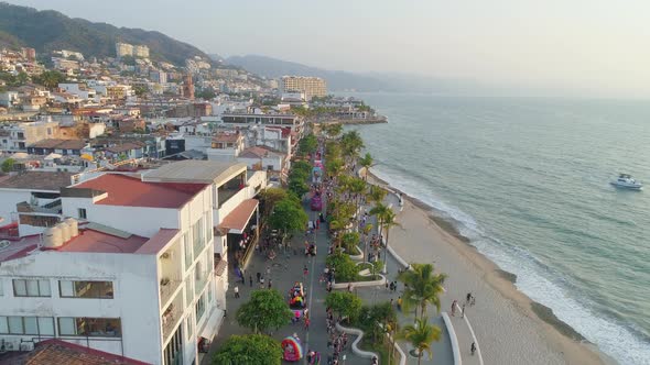 Aerial View of the Pride Parade in Puerto Vallarta alt