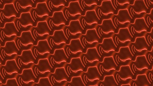 Brown Color Neon Light Abstract Hexagon Mirror Liquid Animated Background alt