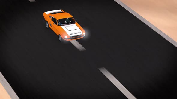 Driving on a desert road alt