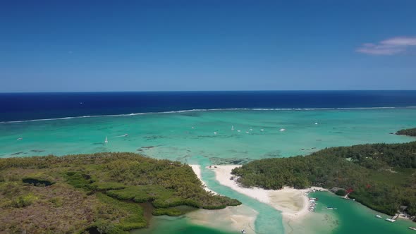 The Island of Ile-AUX-Cerfs Is Located on the East Coast of Mauritius.a Beautiful Piece of Land That alt