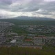 Summer Top View of Petropavlovsk Kamchatsky City on Background of Volcano - VideoHive Item for Sale