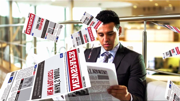 Newspaper flying transition alt