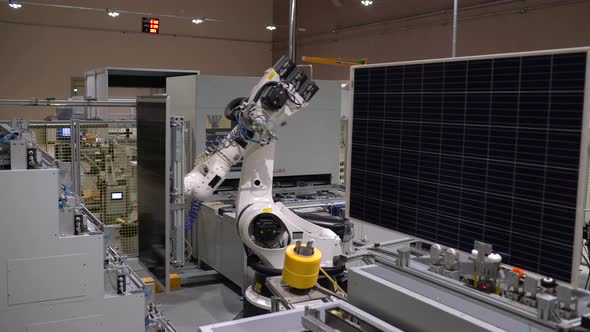 Robotic Arms Produce Solar Panel