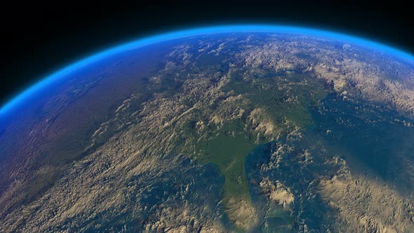 Earth Realistic Clouds United States Mexico alt