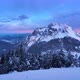 Winter Frozen Mountain Panorama Landscape in Slovakia Blue Hour Before Sunrise - VideoHive Item for Sale
