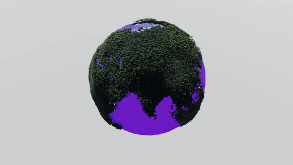 The earth rotates with the purple sea alt