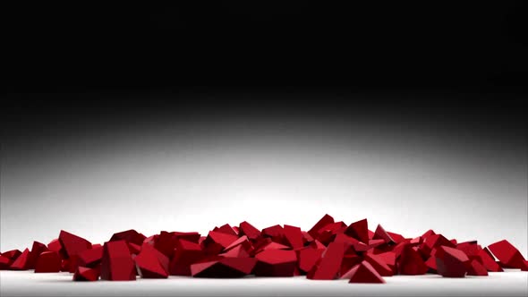 Broken Heart 3D Animation Element with Alpha Matte