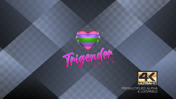 Trigender Gender Sign Background Animation 4k