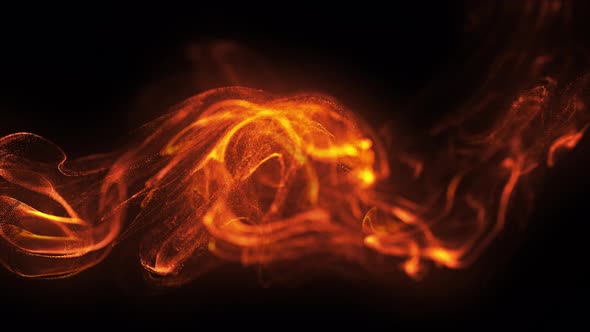 Gold Fluid Particles Background Loop alt