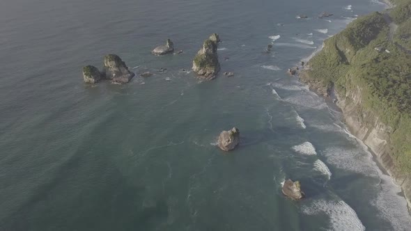 Scenic coast aerial