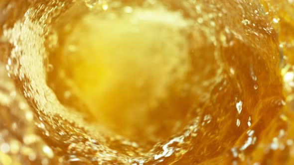 Super Slow Motion Shot of Beer Vortex at 1000 Fps. alt