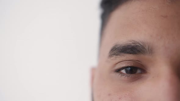 Vision Correction Eye Care Man Half Face Blinking alt