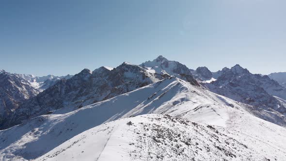 Aerial Landscape of Beautiful Winter Mountains alt