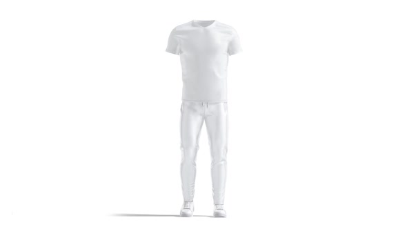 Blank white sport uniform, looped rotation alt