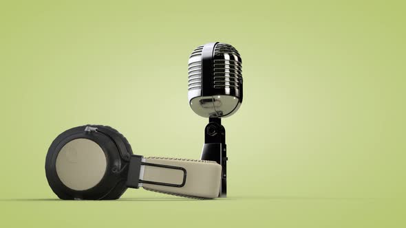Studio Audio Headphones And Microphone