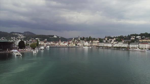 Reuss River and Lucerne City  alt