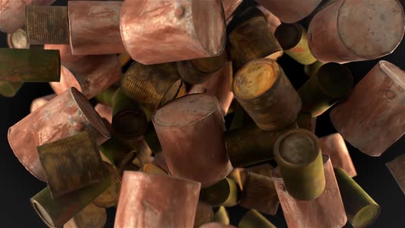 Rusty Cans Flying Background