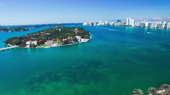MacArthur Causeway Aerial View From Drone Florida alt