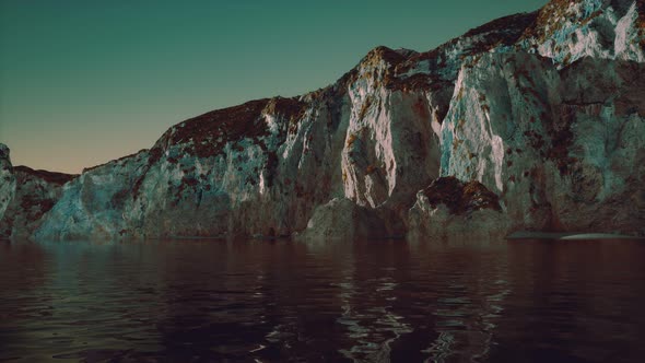 Stone Cliff at Coastline in Portugal alt