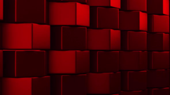 Red Rolling Cubes 3D Background alt