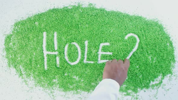 Green Hand Writing   Hole 2