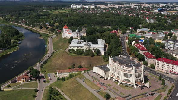 Top View of the City Center of Grodno Belarus alt