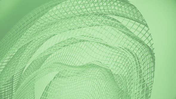 Wavy Grid Corporate Green Background