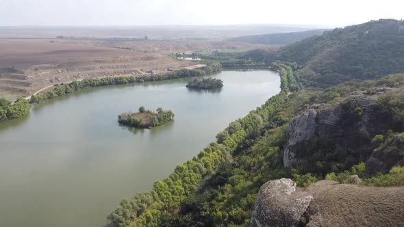 Casian Lake Aerial View, Dobrogea, Romania alt