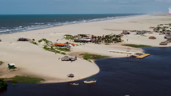 Lencois Maranhenses Brazil. Tropical scenery for vacation travel. alt