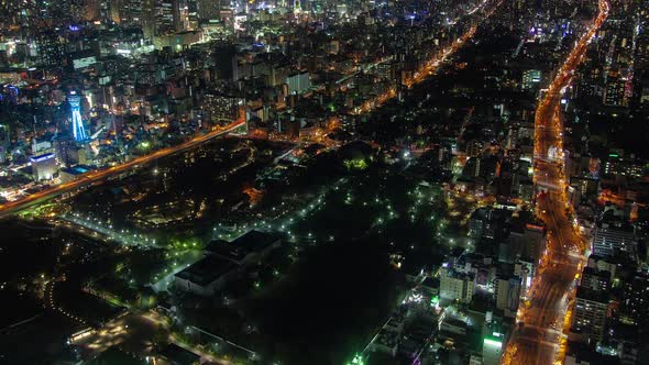Osaka Metropolis Scene Top View Japan Timelapse alt
