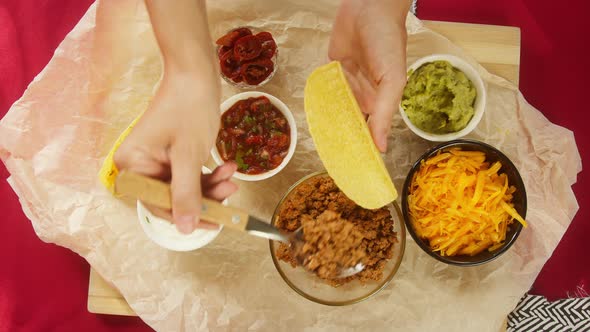 Traditional Mexican Food on Table Tex Mex Cuisine alt