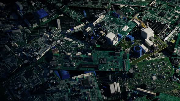 Circuit Boards Are Revealed - Obsolete Technology, Progress Concept alt