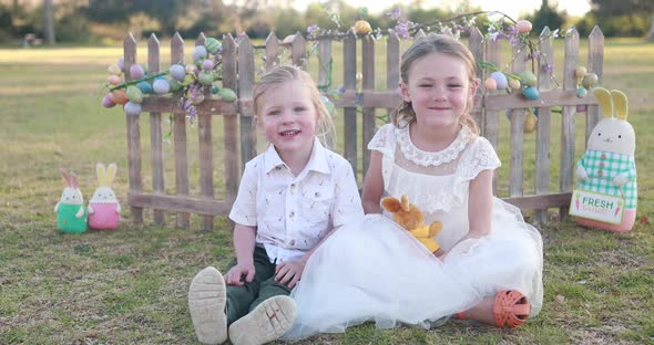 Brother and Sister Easter Smiles