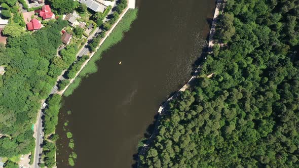 European City with Park and Lake alt