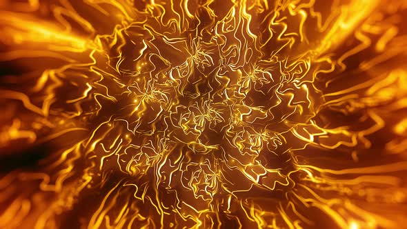 Gold Glowing Wavy Abstraction alt